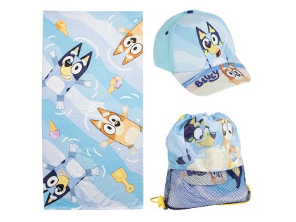 Plážový set - kšiltovka, osuška, vak, Bluey