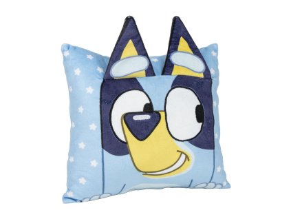 Polštář modrý s puntíky a ušima, Bluey