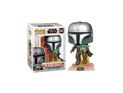 funko pop the mandalorian jet pack the child mandalorian
