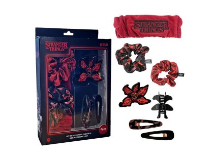 Sada vlasových doplňků, gumičky, čelenka a sponky, Stranger Things