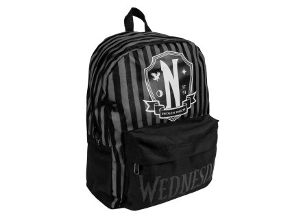 Batoh černý s logem Nevermore, Wednesday