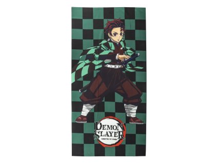Plážová osuška zelená Tanjiro, Demon Slayer