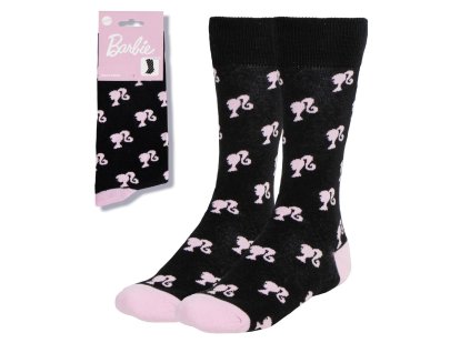 Ponožky černé s Barbie