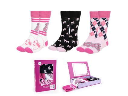 Dárková sada ponožek, 3 ks, Barbie