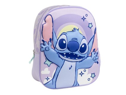 Batoh dětský 3D fialový, Stitch