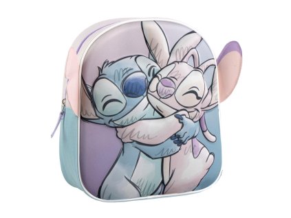 Batoh dětský 3D fialový/modrý, Stitch