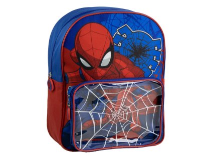 Batoh dětský modrý s pavučinou, Spider-Man