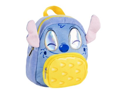 Batoh dětský plyšový modrý premium, Stitch