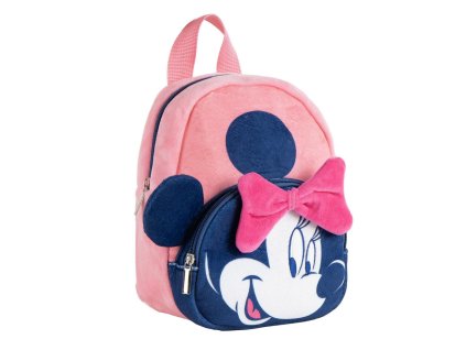 Batoh dětský plyšový růžový premium, Minnie