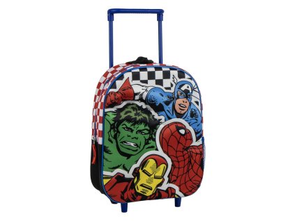 Batoh dětský s kolečkama a 3D motivem, Avengers