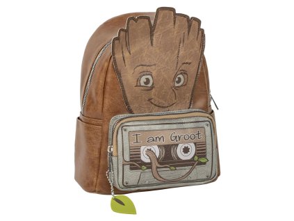 Batoh z umělé kůže hnědy,Groot