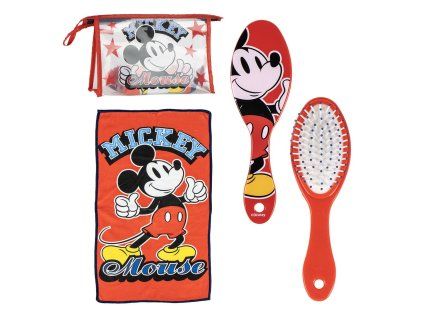 Cestovní kosmetická sada červená, Mickey Mouse