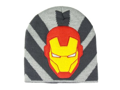 Čepice dětská šedá, Iron Man