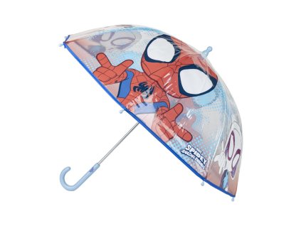 Deštník průsvitný modrý, Spidey