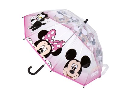 Deštník průsvitný růžový, Mickey Mouse