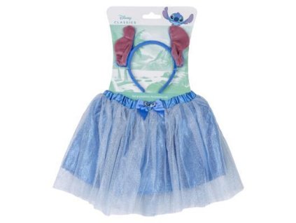 Dětský set sukně a čelenka s plyšovýma ušima, Stitch