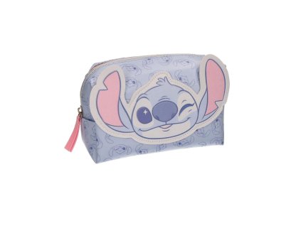 Kosmetická taška modrá s postavičkami, Stitch