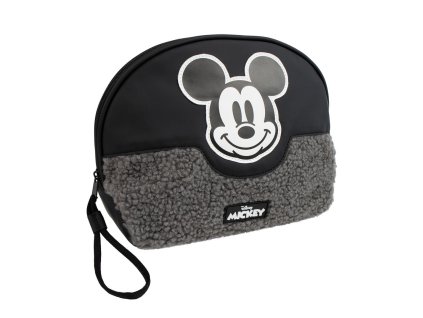 Kosmetická taška šedo- černá, Mickey Mouse