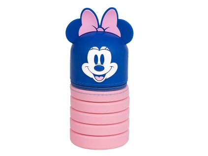 Penál 3D modro-růžový, Minnie