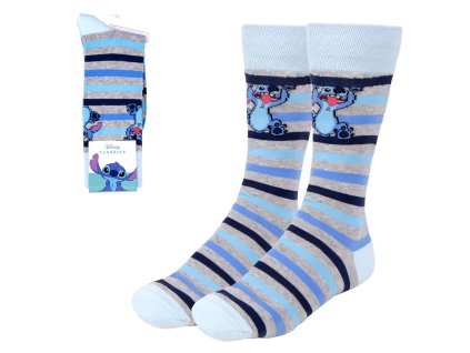 Ponožky pruhované modré, Stitch