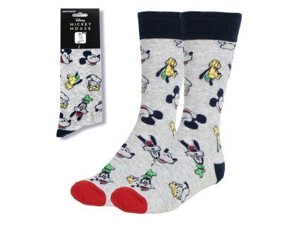 Ponožky světle šedé, Mickey Mouse