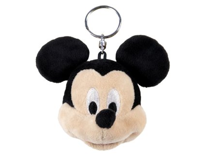 Přívěsek na klíče plyšová hlava, Mickey