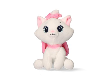 Přívěšek plyšový, kočka s růžovou mašlí, Disney