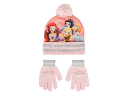 Sada čepice a rukavice, Disney Princess
