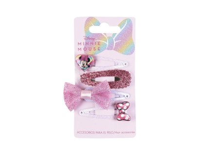 Sada dětských sponek - růžová, Minnie