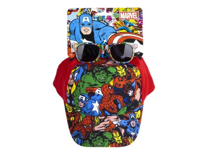 Sada kšiltovka a sluneční brýle barená, Avengers