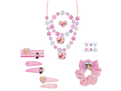 Sada šperků a vlasových doplňků v kabelce, Disney Princess