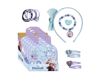 Sada vlasových doplňků a náramku v kabelce Elsa a Anna, Frozen