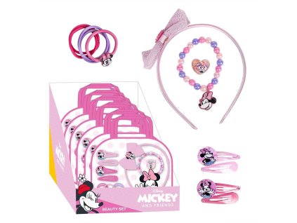 Sada vlasových doplňků a náramku v kabelce, Minnie