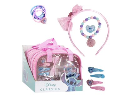 Sada vlasových doplňků a náramku v kabelce, Stitch