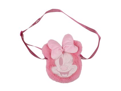 Kabelka plyšová růžová s mašličkou, Minnie