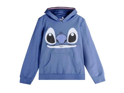 Mikina dětská modrá s kapucí Stitch (Velikost 14 let)
