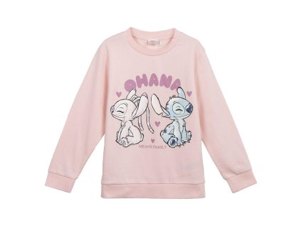 Mikina dívčí růžová Ohana Stitch (Velikost 14 let)