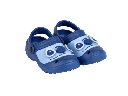 Pantofle gumové s páskem tmavě modré Stitch (Velikost 32/33)