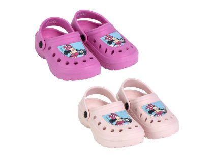 Pantofle gumové s páskem tmavě růžové Minnie (Velikost 30/31)