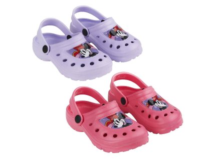 Pantofle gumové s páskem růžové Minnie (Velikost 30/31)