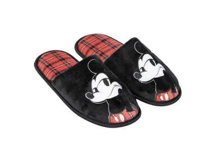 Papuče černé červené Mickey Mouse (Velikost 44/45)