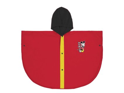 Pláštěnka pončo červené Mickey Mouse (Velikost 5-6 let)