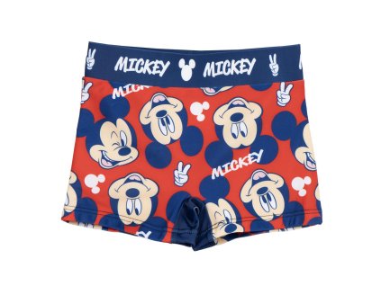 Plavky boxerky červené Mickey Mouse (Velikost 6 let)