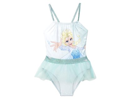Plavky dívčí jednodílné modré Frozen (Velikost 7 let)