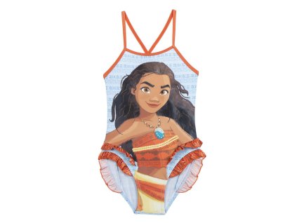 Plavky dívčí jednodílné modré Odvážná Vaiana (Velikost 7 let)