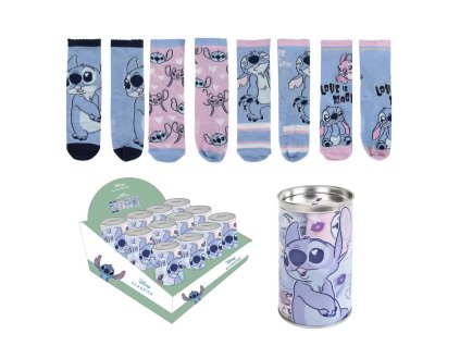 Ponožky dětské sada 4 ks Stitch (Velikost 35/38)