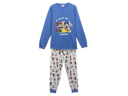 Pyžamo dětské dlouhé modré Mickey Mouse (Velikost 2XL)