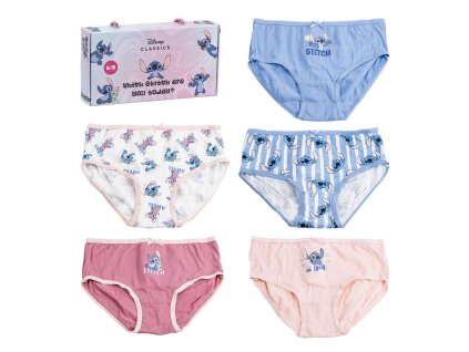 Spodní prádlo dívčí sada 5 kusů Stitch (Velikost 8-10 let)