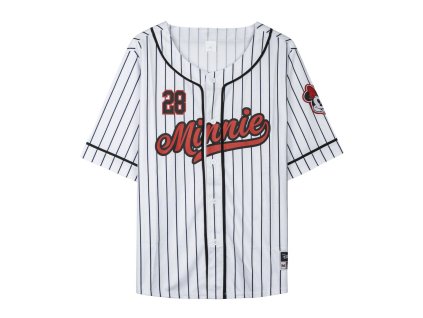 Tričko baseballové bílé Minnie (Velikost L)