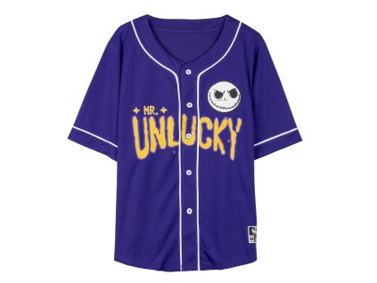 Tričko baseballové fialové Nightmare before Christmas (Velikost 2XL)